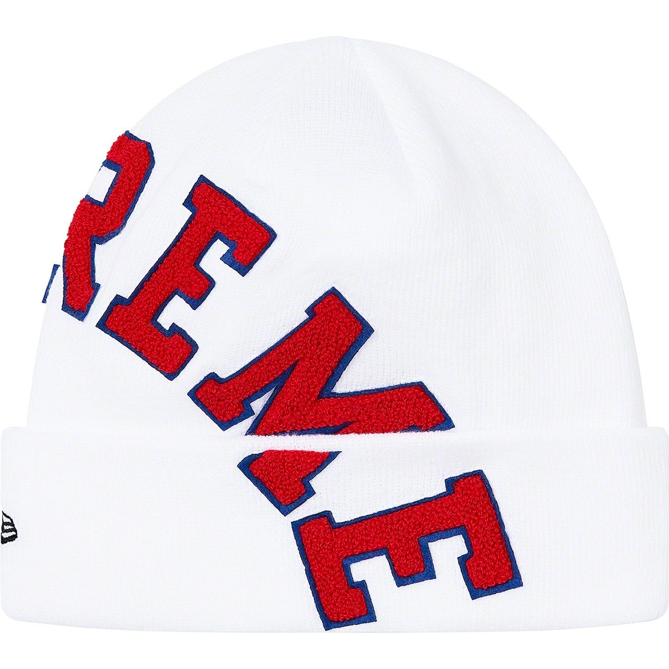Supreme New Era Big Arc Beanie (FW20) - White - $38