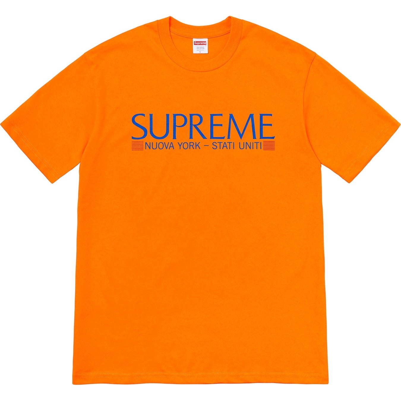 Supreme Nuova York Tee (FW20) - Orange - $38