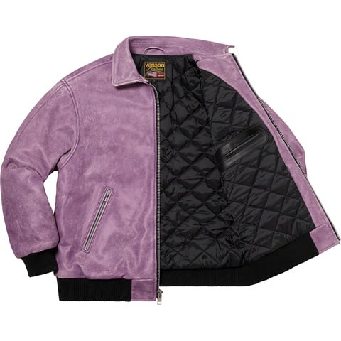 Supreme Supreme®/Vanson Leathers® Worn Leather Jacket - Dark Purple
