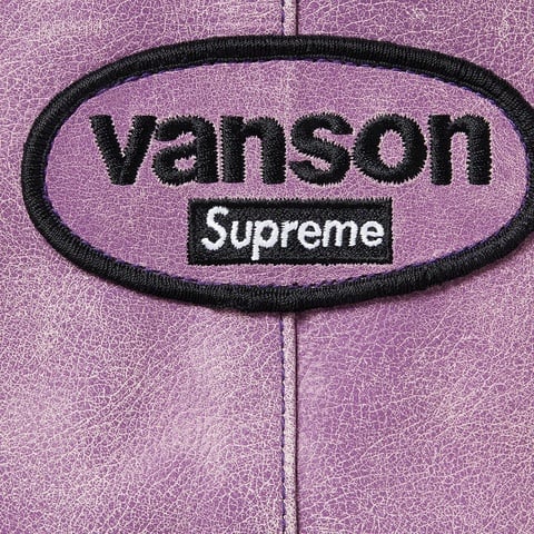 Supreme Supreme®/Vanson Leathers® Worn Leather Jacket - Dark Purple
