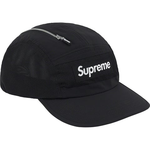 Supreme Zip Mesh Camp Cap - Black