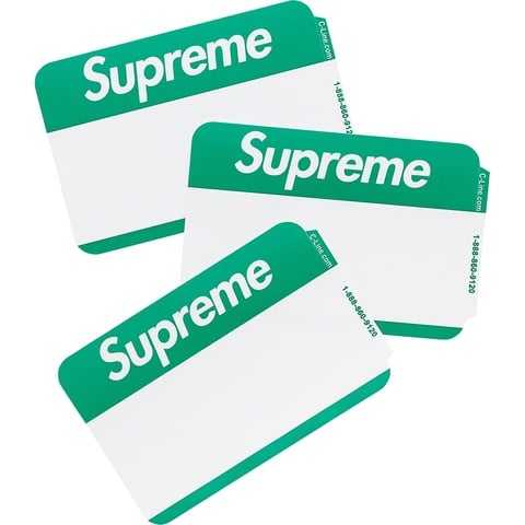 Supreme Name Badge Stickers (Pack of 100) - Green