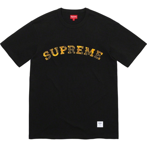 Supreme Plaid Appliqué S/S Top - Black