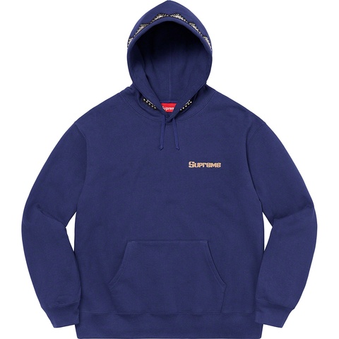 Supreme Pharaoh Studded Hooded Sweatshirt - Washed Navy