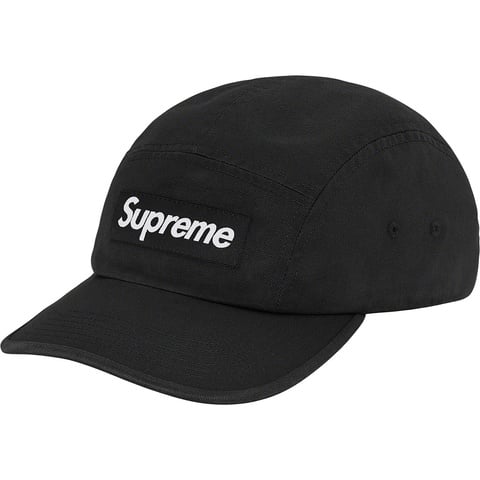 Supreme Washed Chino Twill Camp Cap - Black