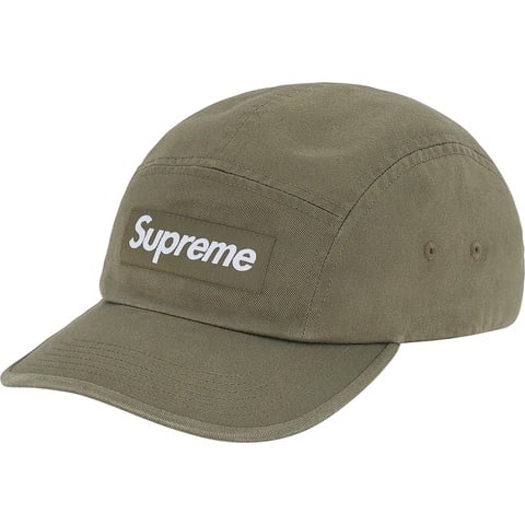 Supreme Washed Chino Twill Camp Cap - Olive