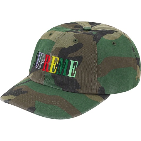 Supreme Multi Color Logo 6-Panel - Woodland Camo