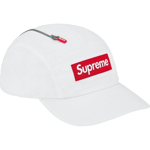 Supreme Zip Mesh Camp Cap - White