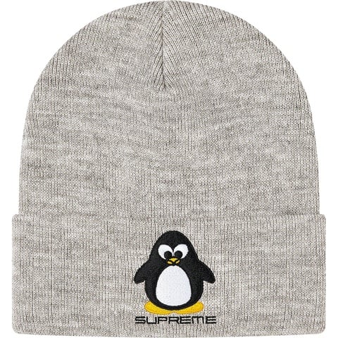 Supreme Penguin Beanie - Heather Grey