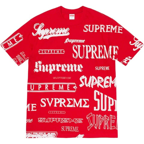 Supreme Multi Logo Tee - Red