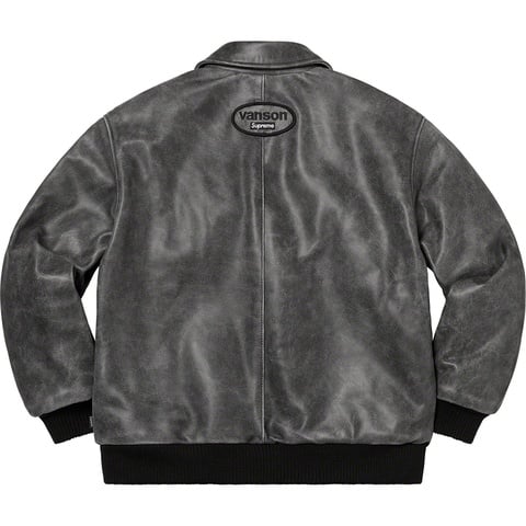 Supreme Supreme®/Vanson Leathers® Worn Leather Jacket - Black