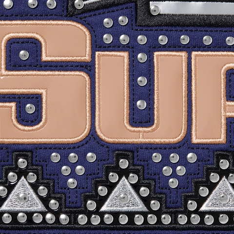 Supreme Pharaoh Studded Hooded Sweatshirt - Washed Navy