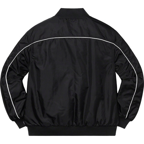 Supreme Contrast Script Varsity Jacket - Black