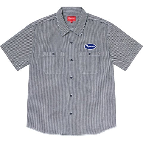 Supreme Studded Patch S/S Work Shirt - Stripe