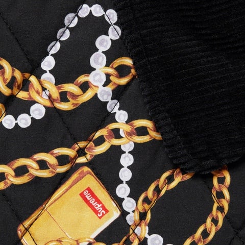 Supreme Chains Quilted Jacket - Black