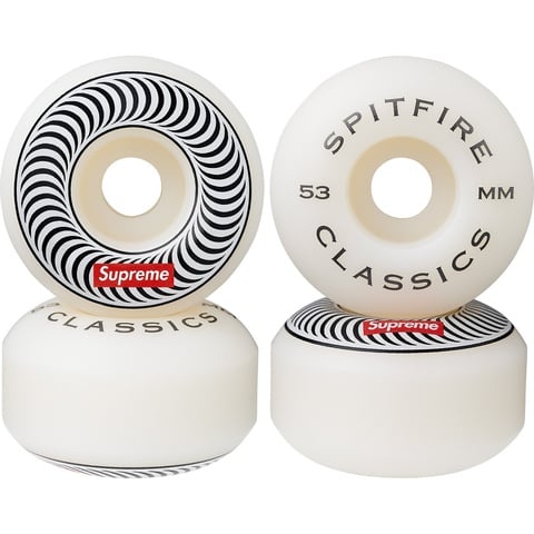 Supreme Supreme®/Spitfire® Classic Wheels (Set of 4) - White 53MM
