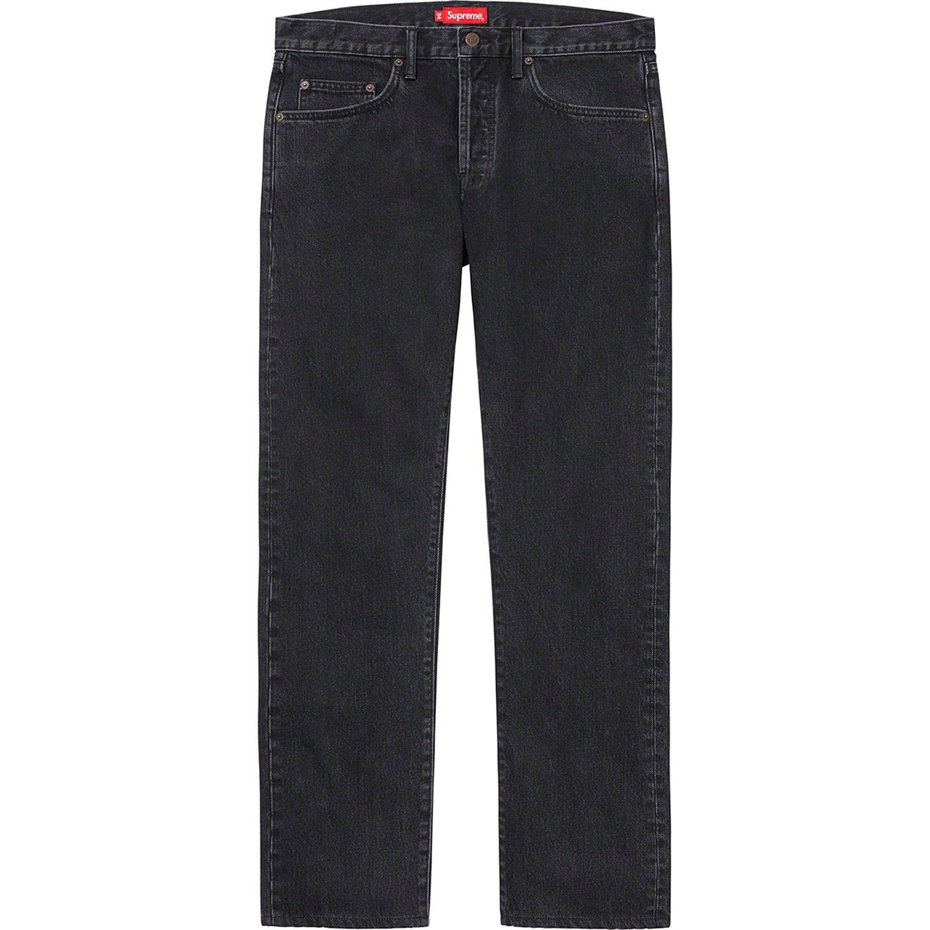 Supreme Stone Washed Black Slim Jean (FW20) - Washed Black - $148