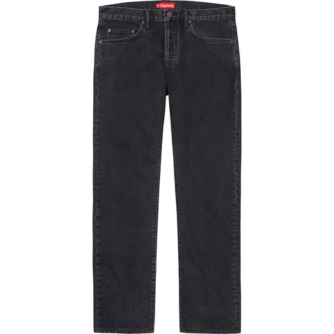 Supreme Stone Washed Black Slim Jean - Washed Black