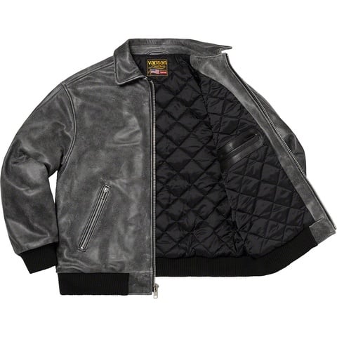 Supreme Supreme®/Vanson Leathers® Worn Leather Jacket - Black