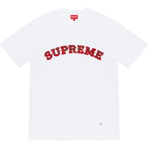 Supreme Plaid Appliqué S/S Top - White