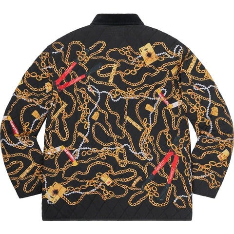 Supreme Chains Quilted Jacket - Black