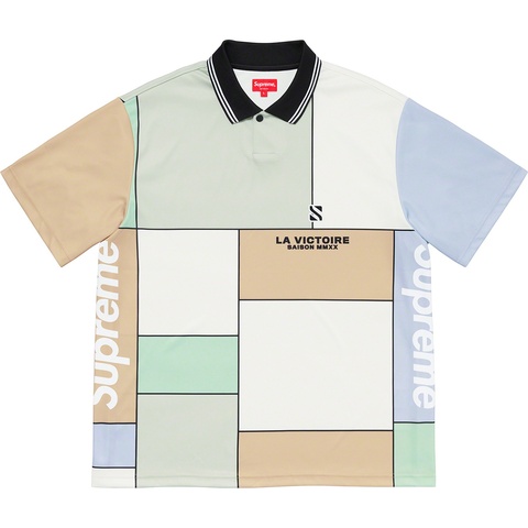 Supreme Colorblocked Soccer Polo - Grey