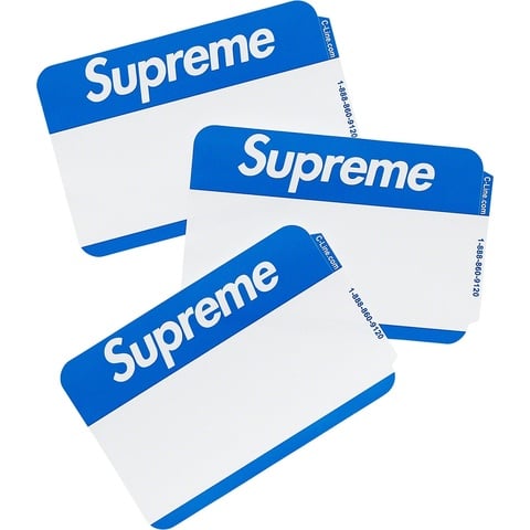 Supreme Name Badge Stickers (Pack of 100) - Blue