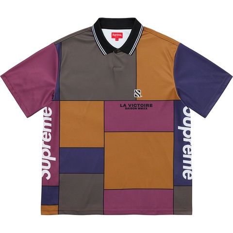 Supreme Colorblocked Soccer Polo - Purple