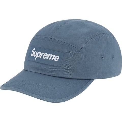 Supreme Washed Chino Twill Camp Cap - Slate