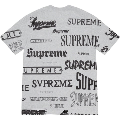 Supreme Multi Logo Tee - Heather Grey