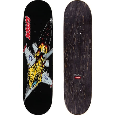 Supreme Jet Skateboard - Black - 8" x 32" 