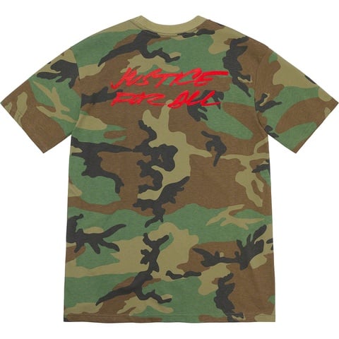 Supreme Futura Logo Tee - Woodland Camo