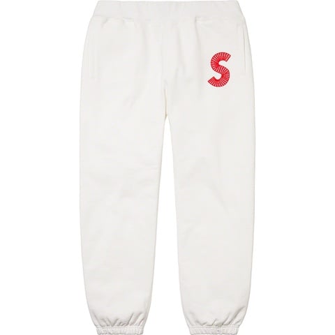 Supreme S Logo Sweatpant - White