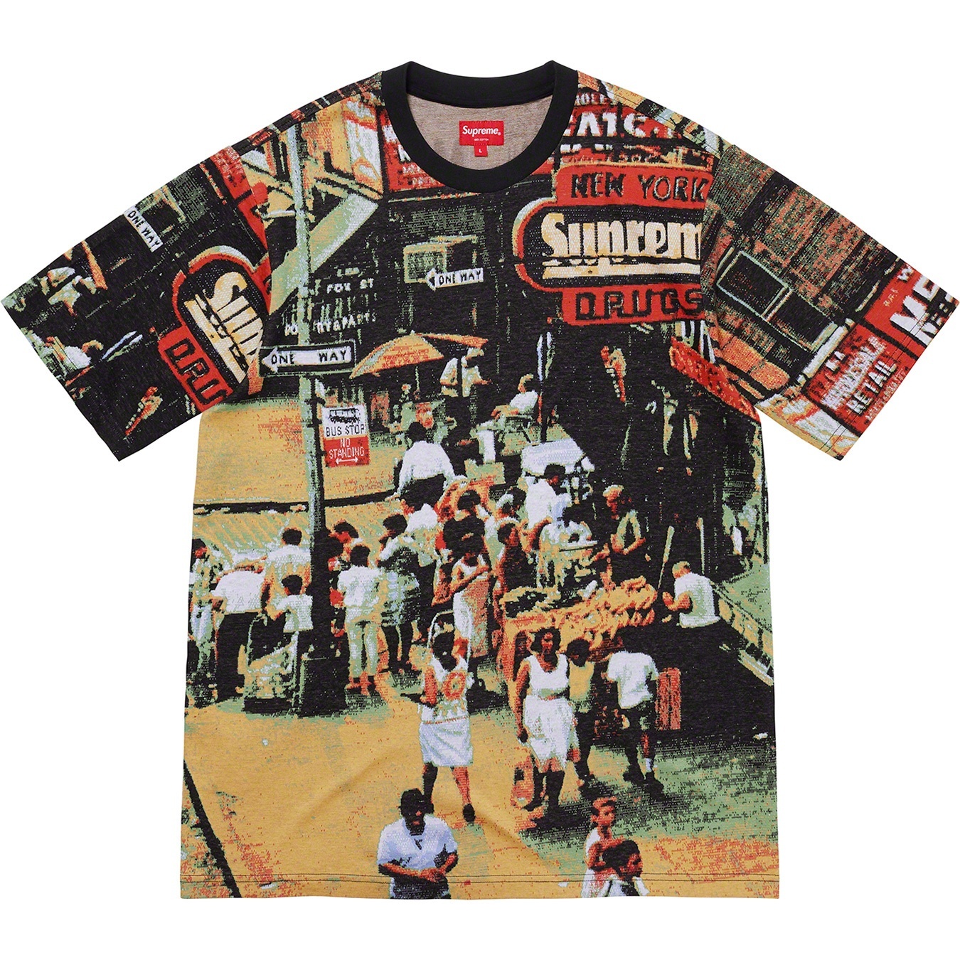 Supreme Street Scene Jacquard S S Top (FW20) - Multicolor - $98
