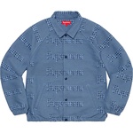 Supreme Houndstooth Logos Snap Front Jacket (FW20) - Blue