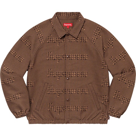 Houndstooth Logos Snap Front Jacket - Supreme