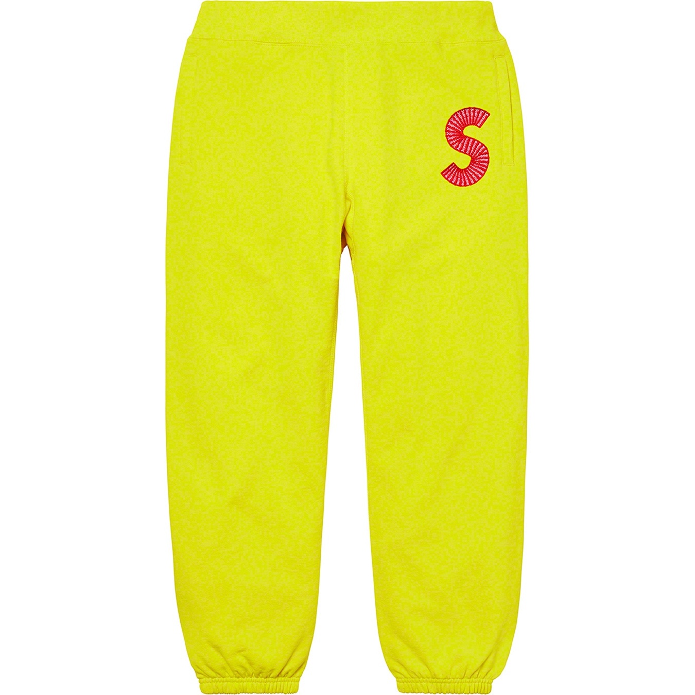 Supreme S Logo Sweatpant (FW20) - Acid Green - $158