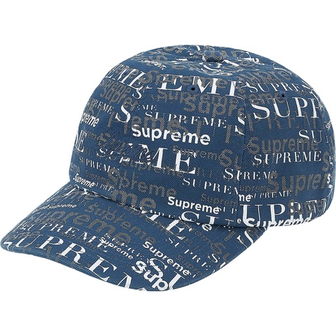 Supreme Logo Pattern 6-Panel - Light Navy