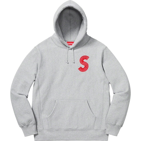 Supreme S Logo Hooded Sweatshirt - Heather Grey