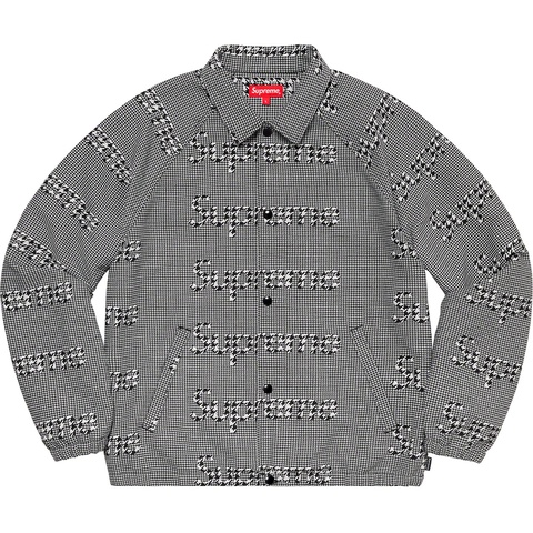 激レアSupreme Houndstooth Logos Snap Jacket Houndstooth Logos Snap Front Jacket - Supreme