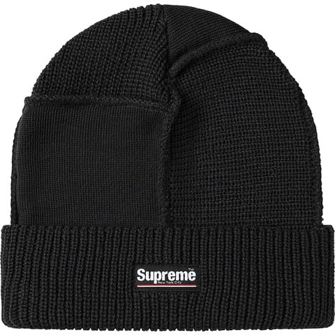 Supreme Paneled Seam Beanie - Black