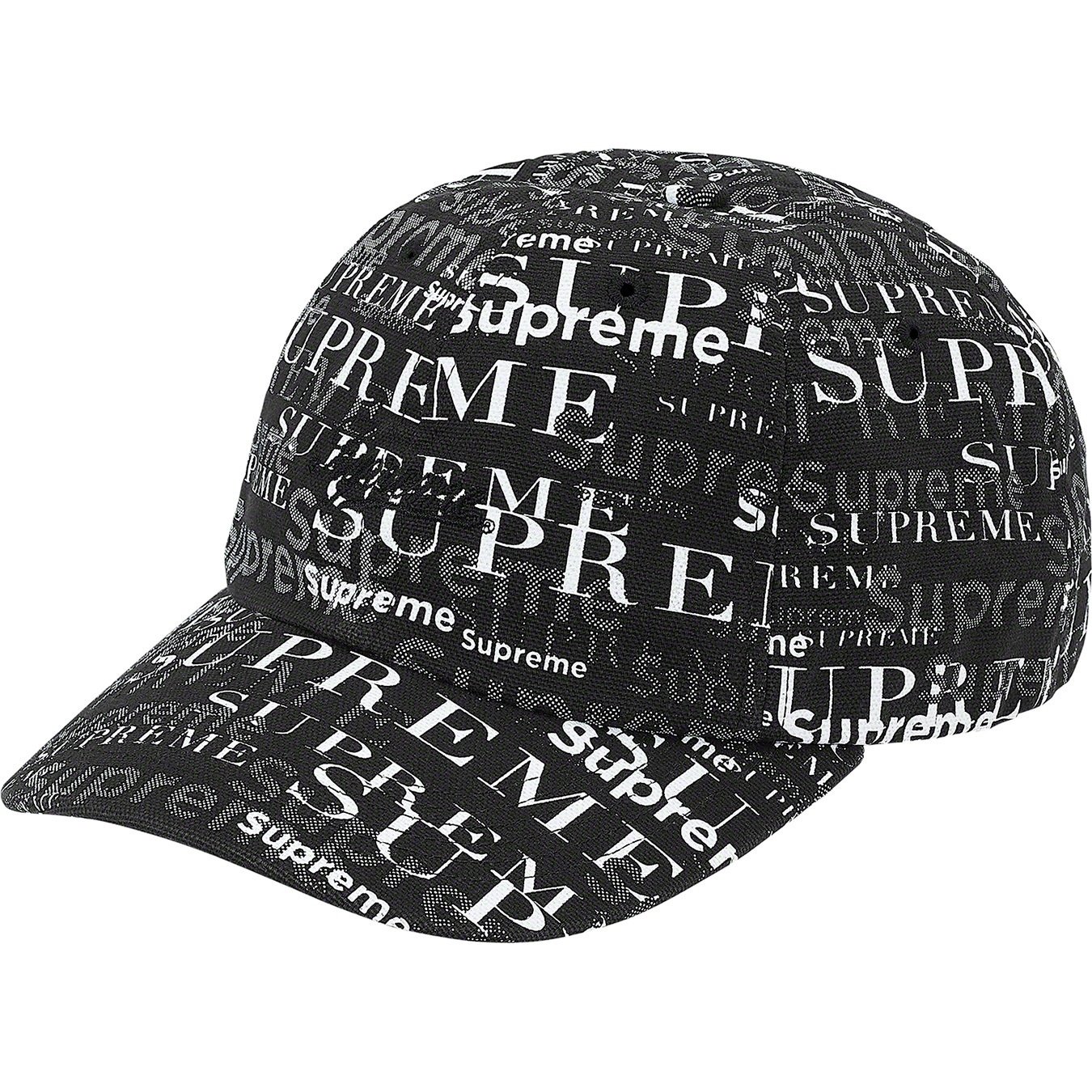 Supreme Logo Pattern 6-Panel (FW20) - Black - $48
