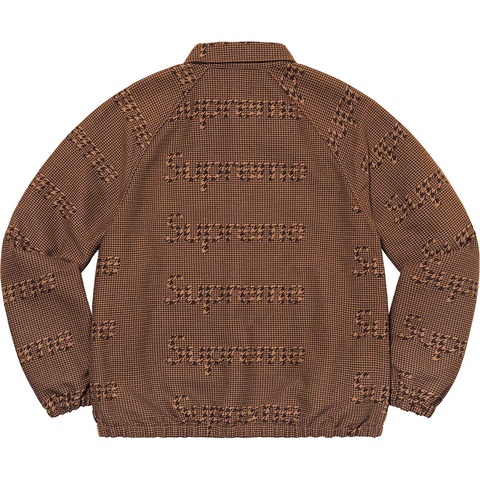 Houndstooth Logos Snap Front Jacket - Supreme
