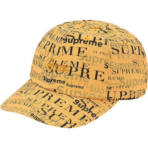 Supreme Logo Pattern 6-Panel - Yellow