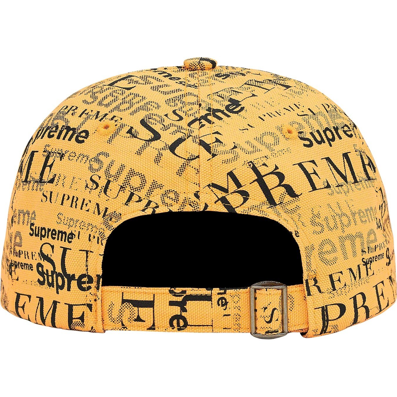 Supreme Logo Pattern 6-Panel (FW20) - Yellow - $48