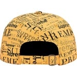 Supreme Logo Pattern 6-Panel (FW20) - Yellow