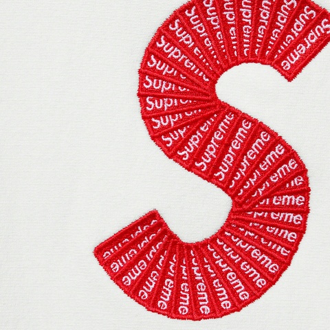Supreme S Logo Hooded Sweatshirt - White