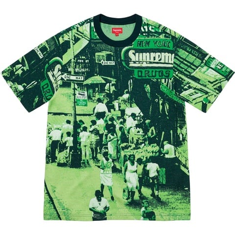 Supreme Street Scene Jacquard S/S Top - Green