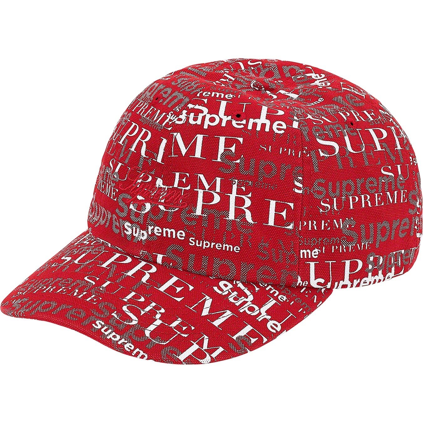Supreme Logo Pattern 6-Panel (FW20) - Dark Red - $48