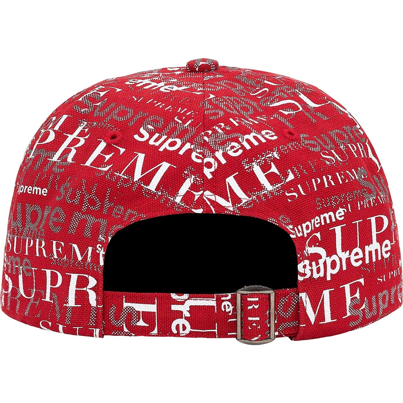 Supreme Logo Pattern 6-Panel (FW20) - Dark Red - $48